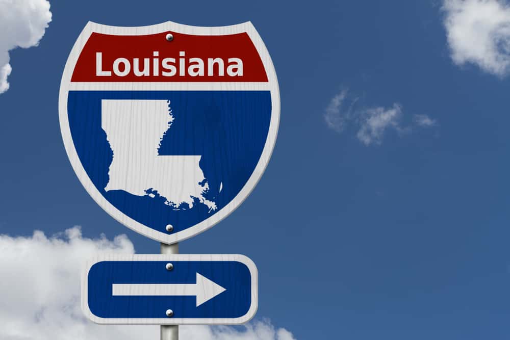 Louisiana road trip sign